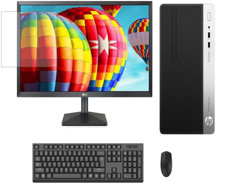 HP ProDesk 400 G4 Microtower Business PC Intel Core i5-7500 Processor 8GB DDR4 RAM 750GB HDD Intel HD Graphics 630 CPU Keyboard Mouse Plus 22" LG Ex UK Monitor 6 Months Warranty