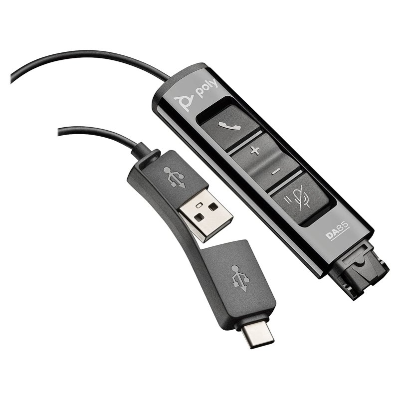 Poly Plantronics DA85 (USB-A & USB-C) Adapter