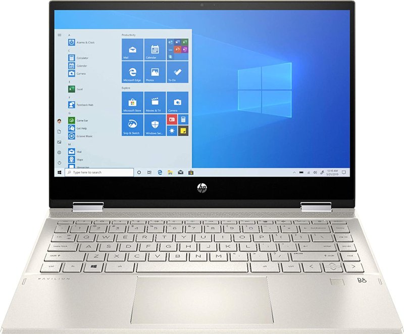HP Pavilion x360 14-dw0xxx 10th Gen Intel Core i5-10335G1 @ 1.0GHz 8GB RAM 256GB SSD 14" HD LED Bluetooth Webcam WiFi Windows 10 Home Natural Silver 1 Year Warranty