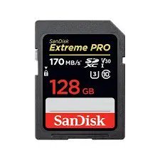SanDisk Extreme Pro 128GB SDXC UHS-I Card For Camera