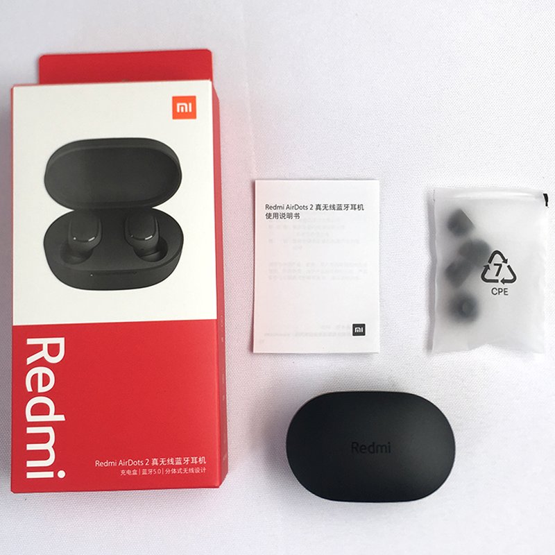 Xiaomi Redmi TWSEJ061LS Redmi Airdots 2 Earphones Bluetooth Sweatproof True Wireless Earbuds Black/Silver