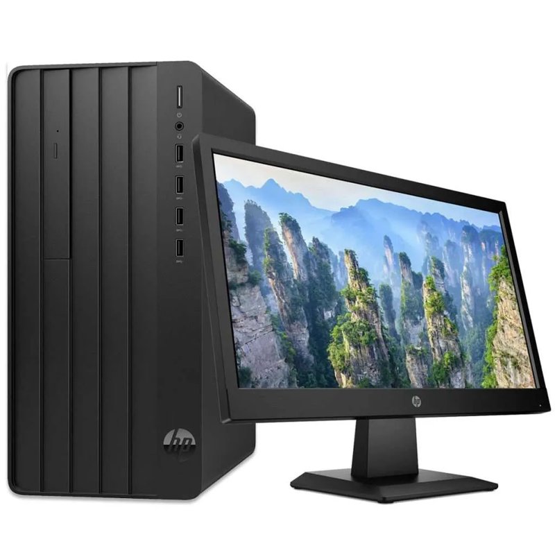 HP Pro Tower 290 G9 Desktop PC Intel Core i3-12100 8GB RAM 256GB SSD 18.5" HD Monitor Business Desktop