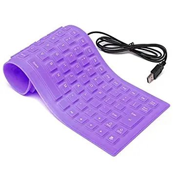 Flexible Rubber Keyboard-Purple