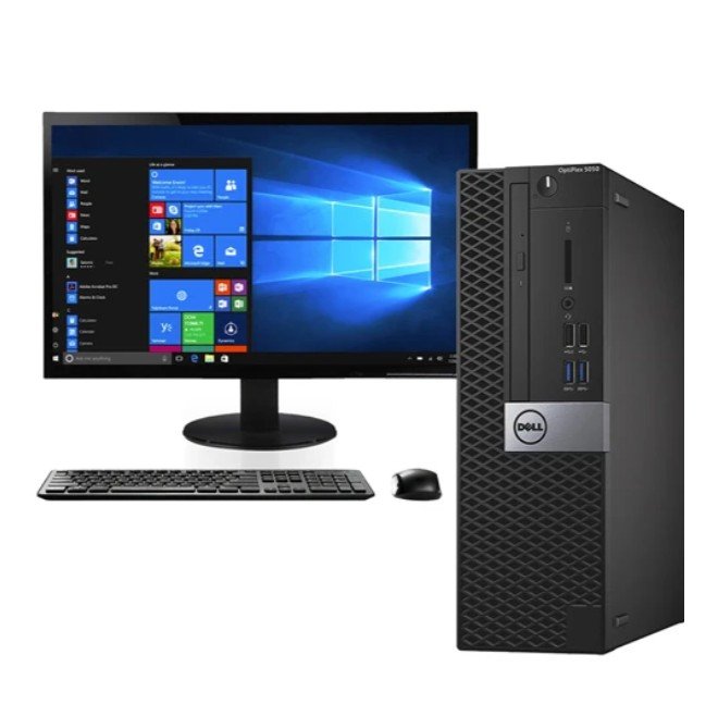 Dell OptiPlex 7050 SFF Small Form Factor 6th Gen Intel Core i7 3.4GHz 8GB RAM 500GB HDD CPU Keyboard Mouse & 22" HD Anti-Glare Monitor