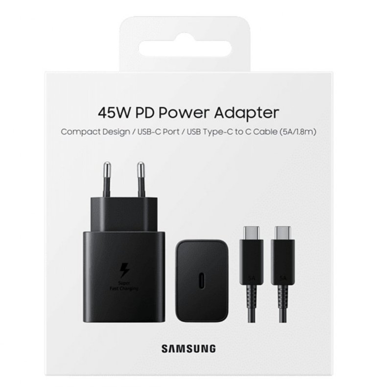 Samsung 45W USB-C PD Adapter with USB-C to USB-C 100W Cable
