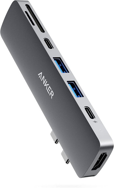 Anker USB C Hub PowerExpand Direct 7-in-2 USB C Adapter Compatible with Thunderbolt 3 USB C Port 100W Power Delivery 4K HDMI USB C and 2 USB A Data Ports SD and microSD Card Reader