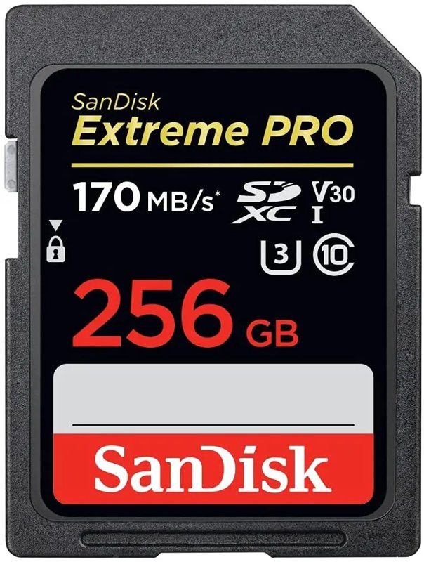 SanDisk Extreme Pro 256GB SDXC UHS-I Card For Camera