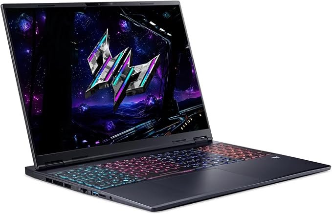 Acer Predator Helios Neo 16S AI Gaming Laptop Intel Core Ultra 9-275HX 16GB DDR5 RAM 1TB SSD 16" OLED WQXGA 240Hz Display 8GB GDDR7 GeForce RTX 5060 GPU Windows 11 Home Full-Size RGB Keyboard 1 Year Manufacturer
