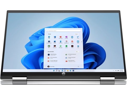HP Pavilion 14 x360 Convertible 14-dw1040TU 14" FHD Touchscreen 11th Gen Intel Core i7-1165G7 8GB DDR4-3200 MHz RAM 512GB PCIe NVMe M.2 SSD Intel Iris Xe Graphics HP Wide Vision 720p HD camera Audio by B&O Windows 11 Home Silver Boxed Certified Refurbished 1 Year Warranty