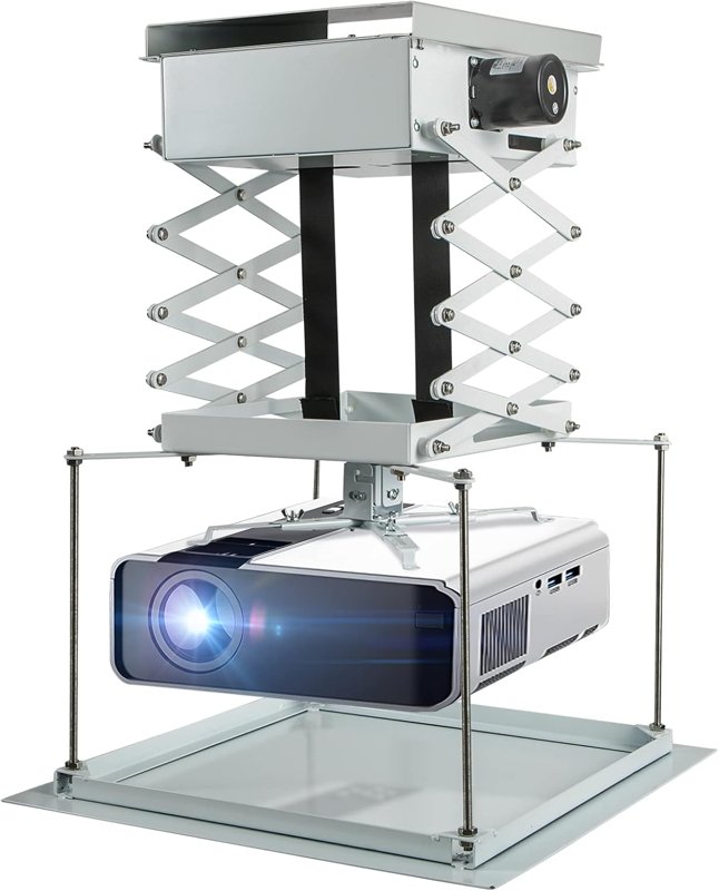 Electrical Motorized Lift With Remote Control Projector Stand 2 Meters
