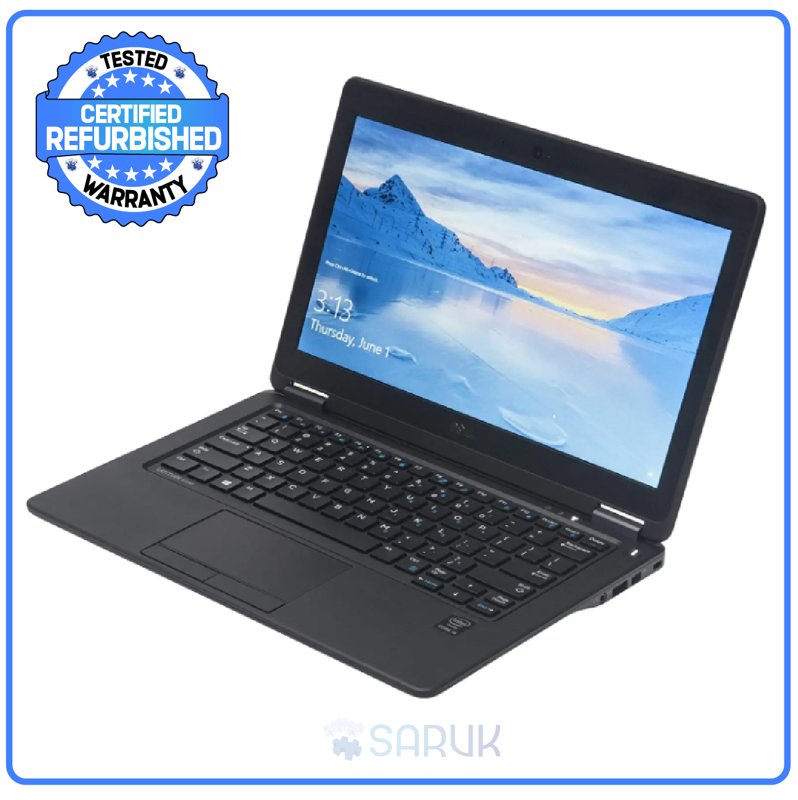 Dell Latitude E7250 12.5" Laptop 5th Gen Intel i5-5300U 2.3GHz 256GB SSD 4GB DDR3 RAM Wi-Fi Webcam Certified Ex Uk 6 Months Warranty