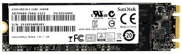 SanDisk X300 M.2 2280 256GB SATA III TLC Internal Solid State Drive (SSD)