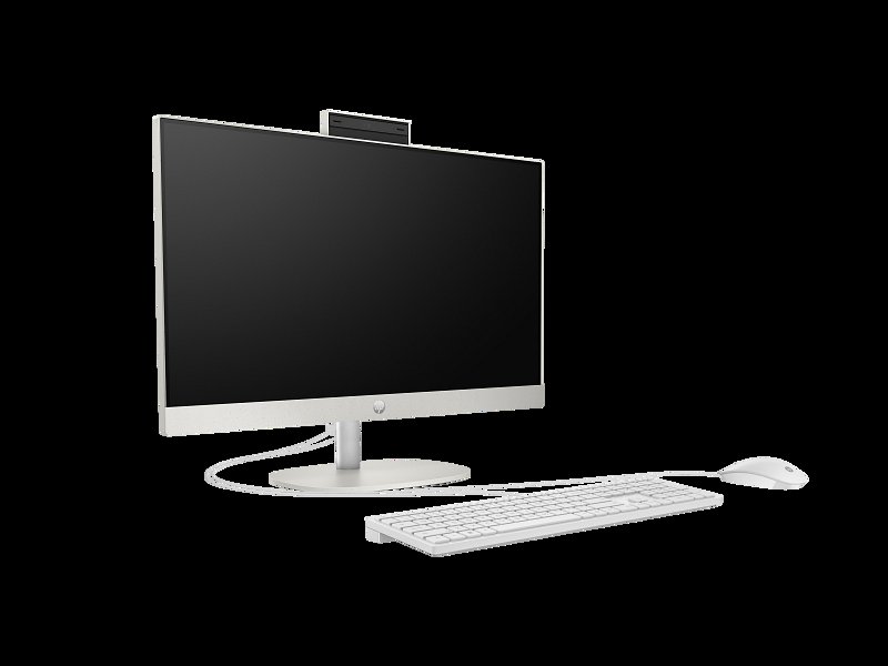 HP All-in-One 24-cr0254nh PC (A0CR4EA) 13th Gen Intel Core i7-1355U 16GB DDR4 3200 SODIMM RAM 512GB PCIe NVMe M.2 SSD 23.8" FHD IPS Non-Touch Display Intel Iris Xᵉ Graphics HP True Vision 720p HD Tilt Privacy Camera HP 125 USB White Wired Mouse