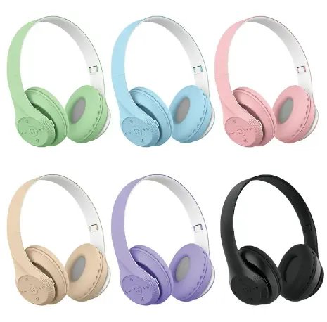 ST95 Wireless Headphones Foldable Stereo Portable Bluetooth Compatible 5.1 Macaron Headsets FM/Radio