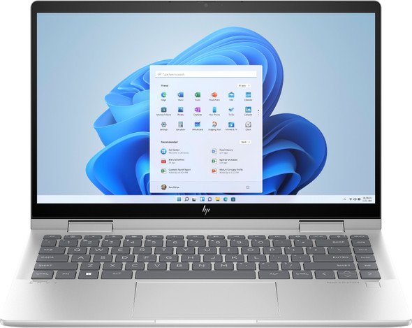 HP Pavilion 14 x360 Convertible 14-dw1040TU 14" FHD Touchscreen 11th Gen Intel Core i7-1165G7 8GB DDR4-3200 MHz RAM 512GB PCIe NVMe M.2 SSD Intel Iris Xe Graphics HP Wide Vision 720p HD camera Audio by B&O Windows 11 Home Silver Boxed Certified Refurbished 1 Year Warranty