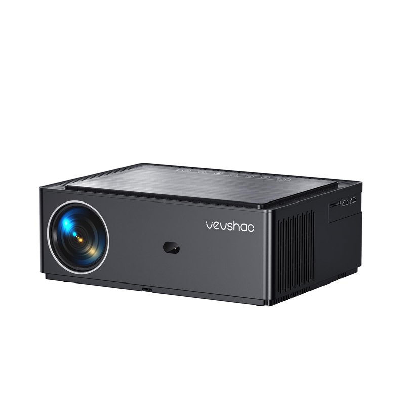 Vevshao A25 Smart Android Full HD 1080P Mini Projector 4K 1200ANSI Android 9.0 Wifi 6 Smart Home Theater Projector for Office Meeting Video BT 5.0