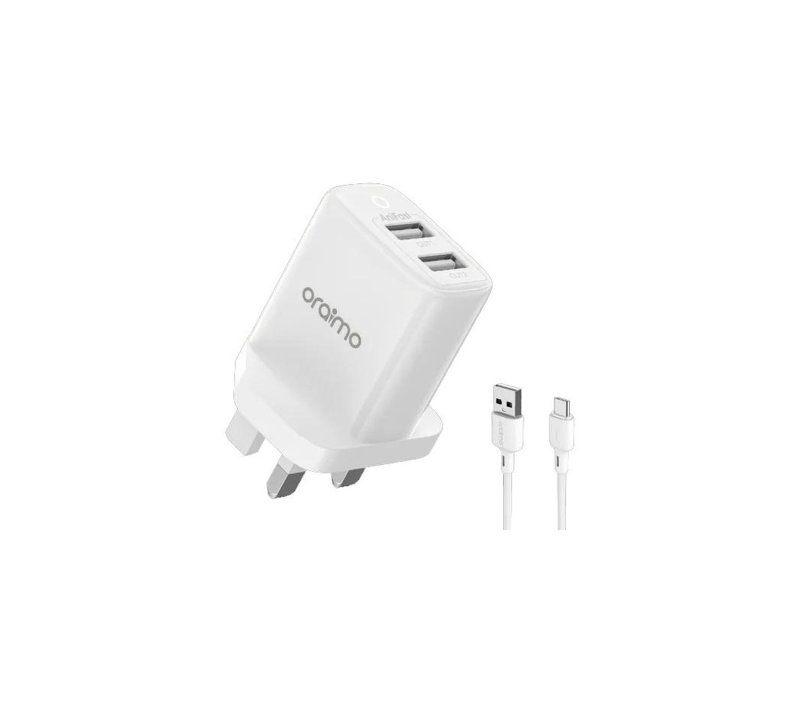 Oraimo OCW-U67D+C53 FireFly 2U Type-C Wall Charger Kit White