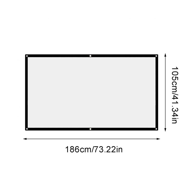 84" Manual Pull Down Projector Screen 16:9 (186x105cm)