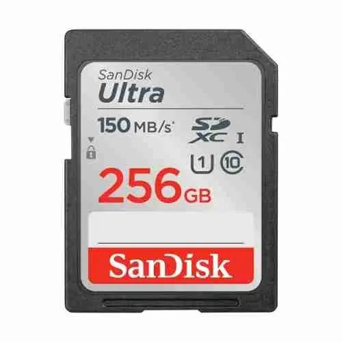 SanDisk Ultra 256GB SDXC UHS-I Memory Card 150MB/s Class 10 – SDSDUNC-256G-GN6IN