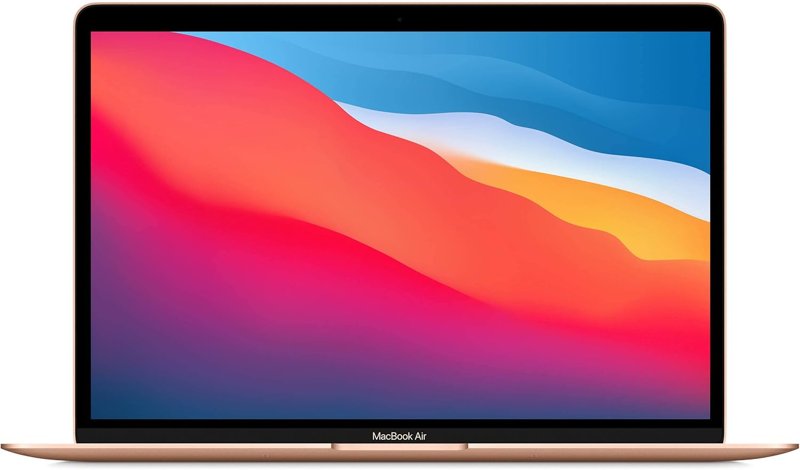 Apple Macbook Air M1 Chip 8GB RAM 256GB SSD 13.3" Display Gold (MGND3LL/A) 1 Year Warranty