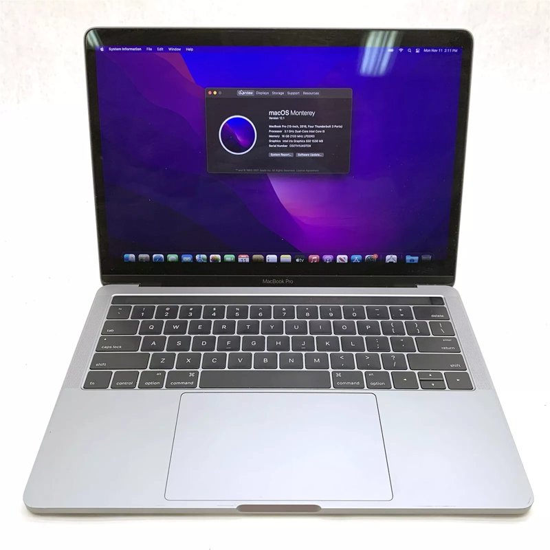Apple MacBook Pro 7th Gen Intel Core i7-7567U @3.5GHz 16GB RAM 256GB SSD 13" Retina Display With Bluetooth Webcam WiFi Iris Plus Graphics 650 Mid 2017 BTO/CTO A1706 Ex Uk 6 Months Warranty