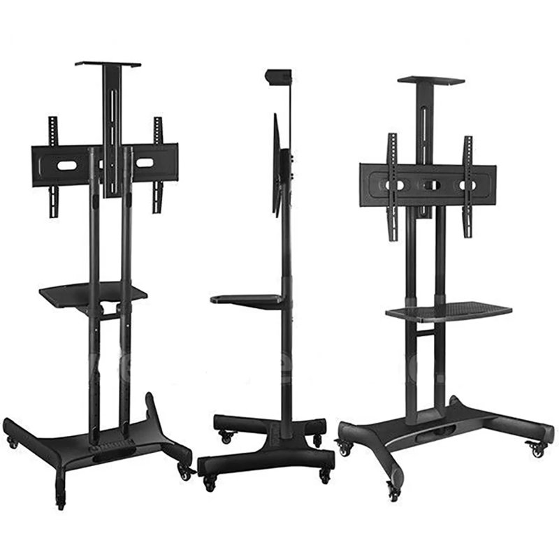 NB North Bayou AVA1500-60-1P Standing Mobile TV Cart Heavy Duty Rolling TV Stand with Wheels for 32 to 75 Inch LCD LED OLED Plasma Flat Panel Screens 32"–75"