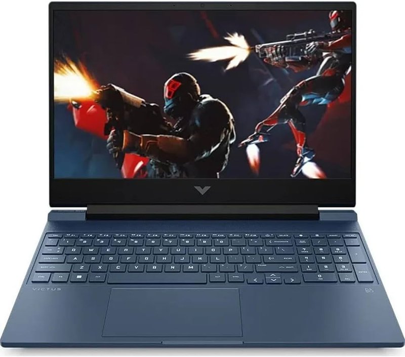 HP Victus 15-fa0350TX Gaming Laptop 12th Gen Intel Core i5-12450H 8GB RAM 512GB PCIe NVMe TLC M.2 SSD 15.6" FHD Display 144Hz 4GB GDDR6 NVIDIA GeForce RTX 3050 Laptop GPU Audio by B&O HP Wide Vision 720p HD Camera Windows 11 Home 1 Year Dealership Warranty
