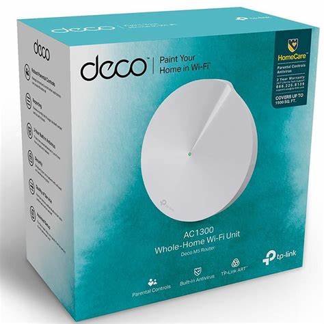 TP-Link Deco M5 AC1300 Whole Home Mesh Wi-Fi System (3 Pack) - TL-DECO M5