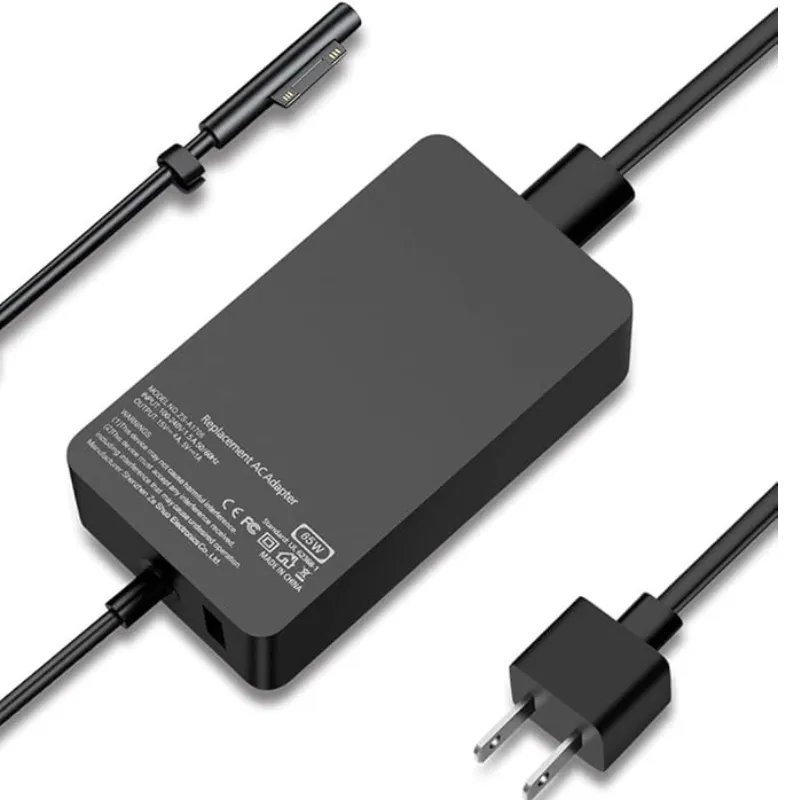 Microsoft Surface 15V 4A 65W Original Genuine Power Adapter Charger for Surface Book 1 Surface Laptop 3 2 1 Surface Pro X 7 6 5 4 3 Surface Go Tablet Microsoft 1706 1800 1735 1736