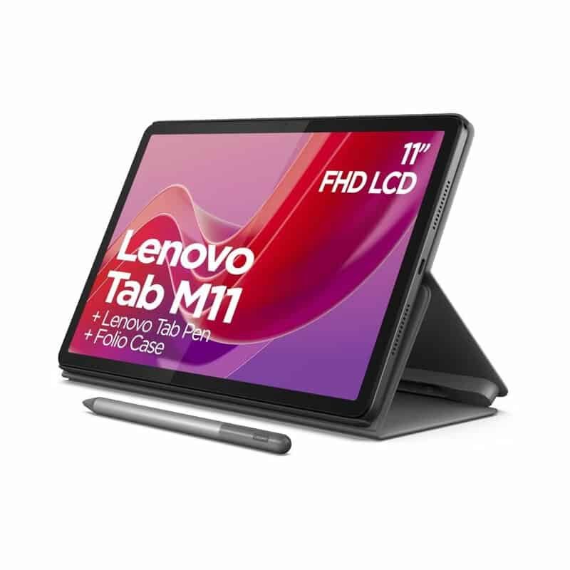 Lenovo Tab M11 11” IPS LCD Display MediaTek MT6769H Helio G88 Octa-Core 4GB RAM 128GB SSD Android 13 7040mAh Battery with Tab Pen 1 Year Dealership Warranty