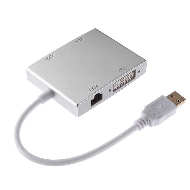 USB 3.0 To HDMI/DVI-I/VGA Adapter Multi-Port Video Display Converter 1080p HD Cable USB Adactatore Audio Video