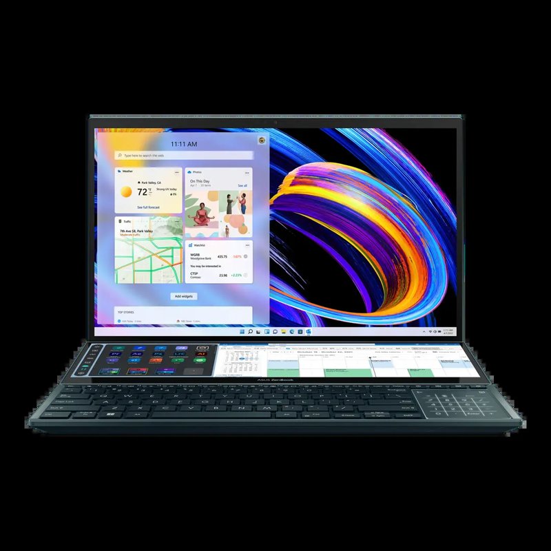 Asus Zenbook Pro Duo 15 OLED UX582 12th Gen Intel Core i9-12900H Processor 32GB LPDDR5 RAM 1TB M.2 NVMe PCIe SSD 6GB GDDR6 NVIDIA GeForce RTX 3060 GPU HD Camera with IR Function 1 Year Warranty