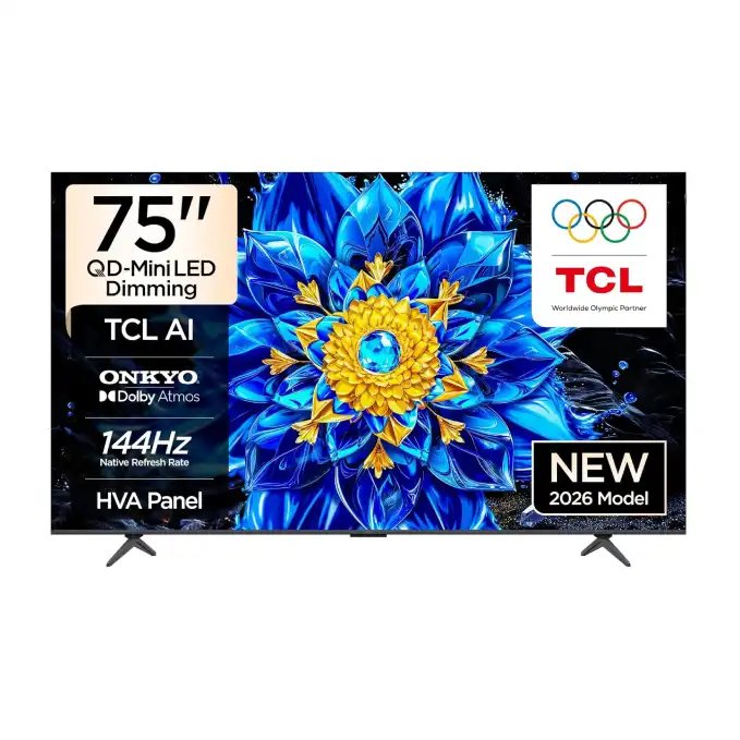 TCL 75 Inch P8L Premium QD-Mini LED TV 4K Ultra HD ONKYO 2.1 Hi-Fi Speakers with Dolby Atmos Smart Google TV 75P8L