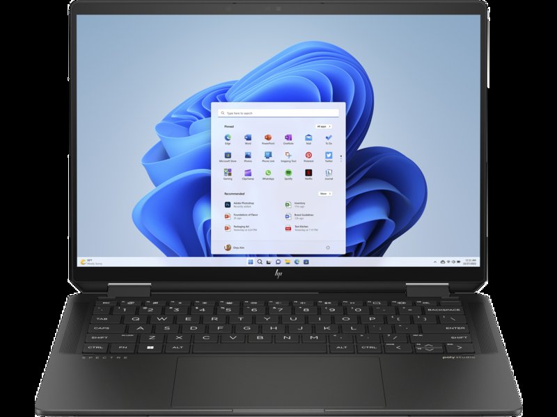 HP Spectre 14-eu0067nr x360 Intel Core Ultra 7 155H 16GB LPDDR5x RAM 512GB PCIe Gen4 NVMe TLC M.2 SSD Intel Arc Graphics 14" 2.8K UWVA OLED Display Poly Studio Fingerprint Reader HP 9MP IR Camera Plus HP Styus Pen Windows 11 1 Year Manufacturer Warranty