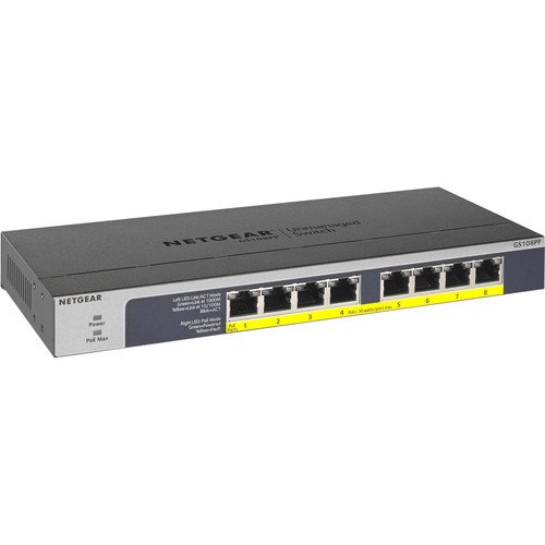 NETGEAR 8-Port Gigabit Ethernet PoE+ Unmanaged Switch GS108LP