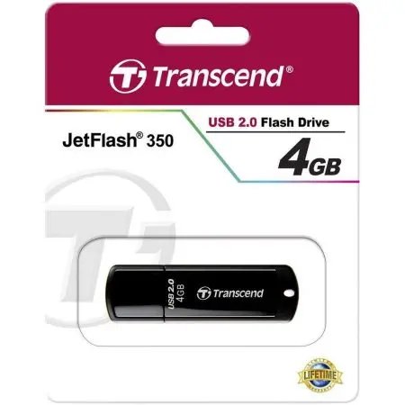 Transcend JetFlash 4GB Flash Drive Black
