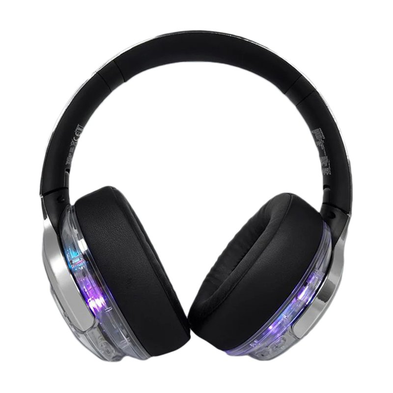 Promate TransTune Active Noise Cancelling Hi-Fi Stereo Wireless Headphones with RGB Lights
