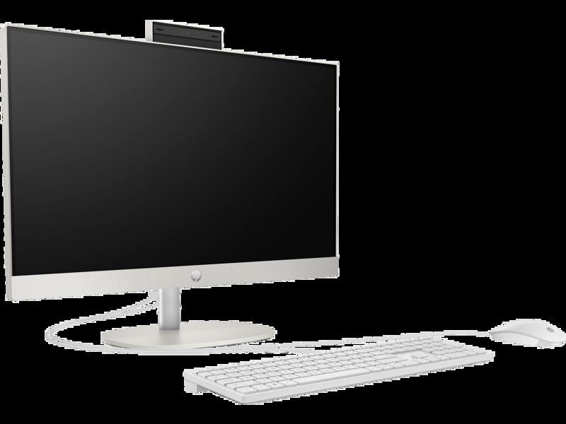 HP All-in-One 24-cr0027nh PC 13th Gen Intel Core i5-1335U 8GB DDR4 RAM 512GB PCIe NVMe M.2 SSD 23.8" FHD Touch Screen HP True Vision 720p HD Tilt Privacy Camera Dual 2W Speakers HP 125 Black Wired Keyboard and Mouse Combo FreeDOS Jet Black 1 Year Warranty