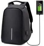 Securepack Best Anti-Theft USB Charging Travel Backpack - Black