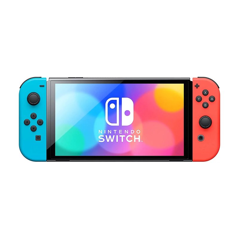Nintendo Switch Console - OLED Model with Neon Red & Neon Blue Joy-Con