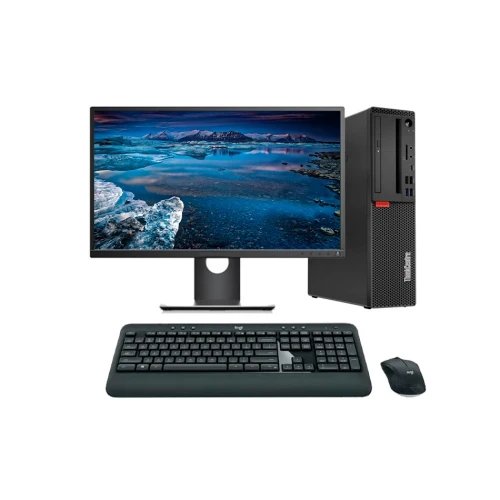 Lenovo ThinkCentre M910q Tiny Desktop Intel Core i5-7500T 8GB DDR4 RAM 500GB HDD Integrated Intel HD Graphics 630 Plus 23.8" FHD Display Monitor All-in-One Bundle