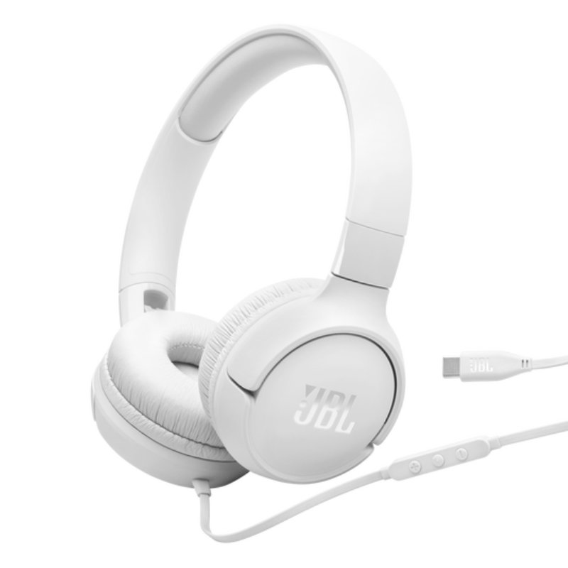JBL Tune 520C USB-C Wired on-Ear Headphones with Hi-Res Audio Support