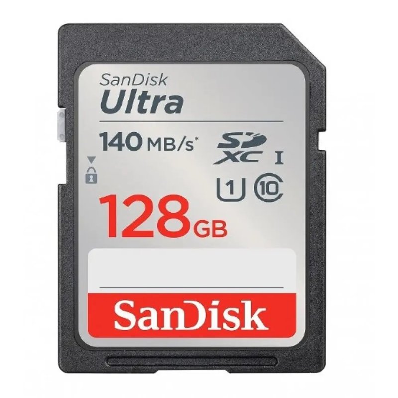 SanDisk Ultra 128GB SDXC Class 10 UHS-I Card Speed Up to 140MB/s