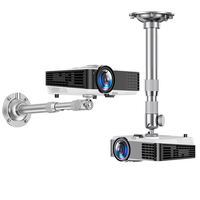 Universal 2-in-1 Wall Ceiling Projector Mount Bracket Hanger 360° Adjustable Hanger Extendable 75 to 150 cm