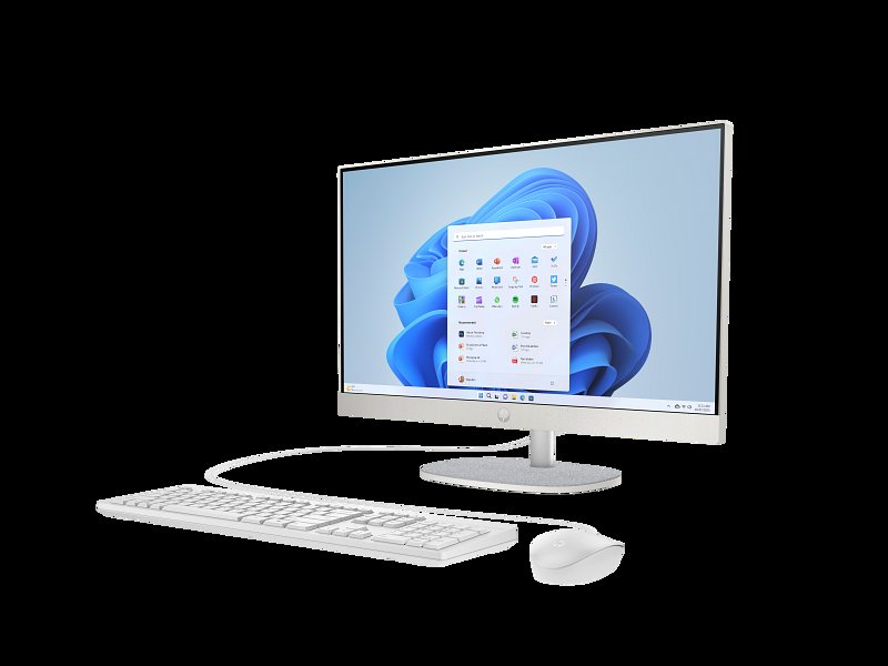 HP All-in-One 24-cr1090nh PC Intel Core Ultra 5 125U 8 GB DDR5 5600 SODIMM RAM 512GB SSD 23.8" FHD Anti-Glare Display HP True Vision HD Tilt Privacy Camera Dual 2W Speakers FreeDOS HP 125 Wired Keyboard and Mouse Combo 1 Year Warranty