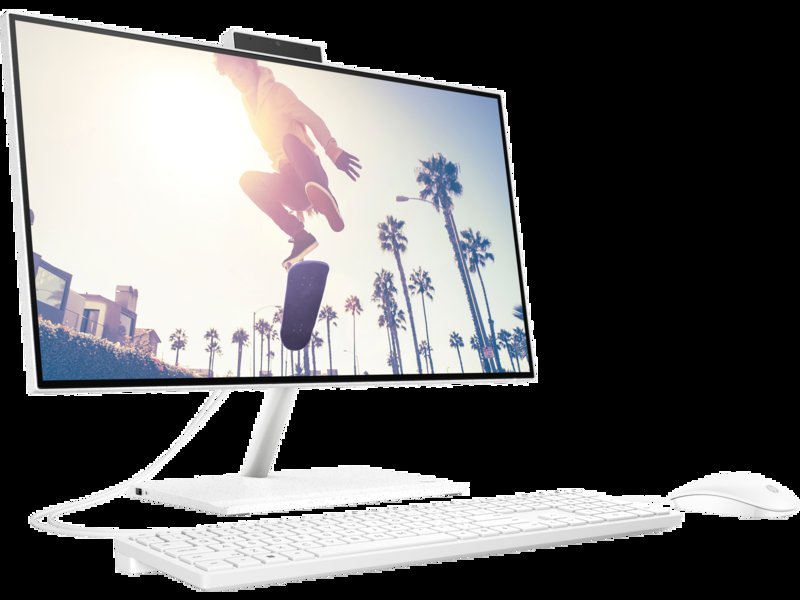 HP All-in-One 24-cb1023nh All-in-One PC Intel Core i5-1235U 8GB RAM 512GB SSD 23.8" FHD Touchscreen Integrated Intel Iris Xe Graphics HP 225 White Wired Keyboard and Mouse Combo 1 Year Warranty