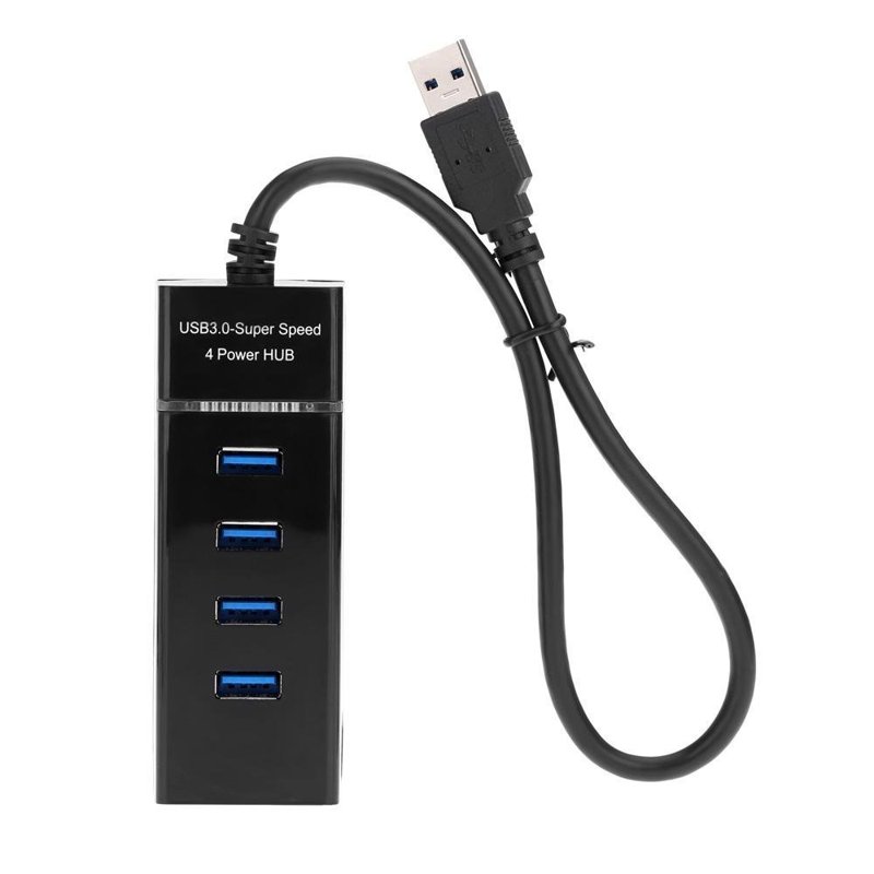 High Speed USB 3.0 4-Port 5Gbps LED Indication 5V DC Power Jack USB Hub