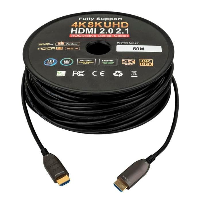 Vention Fiber Optical 4K Engineering Male to Male Cable 50M