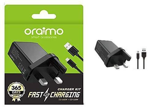 Oraimo Charger Kit CU-60ZR+CD-52BR UK 2A Black